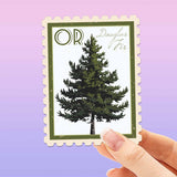 Oregon State Tree Douglas Fir Sticker - OR Vintage Stamp Decal