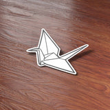 Origami Paper Crane Sticker - Cute Aesthetic Decal