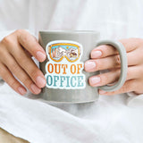 Out of Office Sticker on Coffee Mug