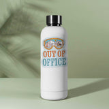 Out of Office Sticker on Water Bottle