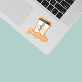 Mini Pumpkin Spice Latte PSL Sticker on Laptop
