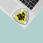 Pacific Northwest Trail Sign Sticker on Laptop