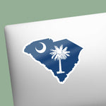 Palmetto Flag South Carolina Sticker on Laptop