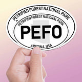 Petrified Forest National Park White Oval Bumper Sticker