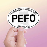 Petrified Forest National Park White Oval Bumper Sticker