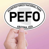 Petrified Forest National Park White Oval Bumper Sticker
