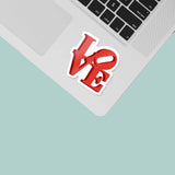 Philly Love Decal on Laptop