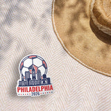 Philadelphia Skyline USA Soccer Sticker - Philly PA Sports Decal