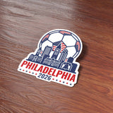 Philadelphia Skyline USA Soccer Sticker - Philly PA Sports Decal