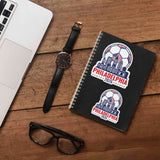 Philadelphia Skyline USA Soccer Sticker - Philly PA Sports Decal
