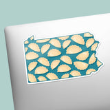 Pierogi PA Map Pittsburgh Sticker - Funny PGH Pennsylvania Decal
