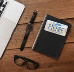 Pierre South Dakota Sticker on Journal with Laptop and Watch