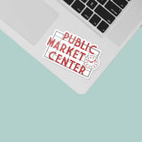 Pikes Place Seattle Decal on Laptop