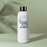 Pine Tree Forest Mountain Elk Sticker on Water Bottle