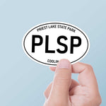 Small Priest Lake State Park Idaho White Oval Bumper Sticker - Pacific Northwest North ID Decal for Hydroflask Water Bottle & Laptop