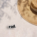 Rad Sticker - Funny Skater Quote Decal for Water Bottle