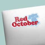 Red October Philly Sticker on Laptop