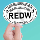 Redwood National Park White Oval Bumper Sticker
