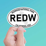 Redwood National Park White Oval Bumper Sticker