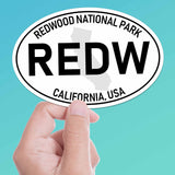 Redwood National Park White Oval Bumper Sticker
