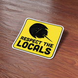 Respect the Locals Horseshoe Crab Sticker - Funny Beach Decal