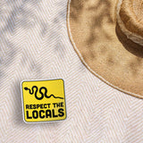 Respect the Locals Rattlesnake Sticker - Funny Southwest Animal Decal