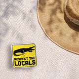 Respect the Locals Gator Sticker - Funny Alligator Nature Decal