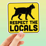 Respect the Locals Lynx Sticker - Funny Bobcat Nature Decal