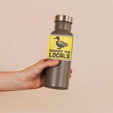 Respect the Locals Mallard Duck Sticker - Funny Bird Quote Decal