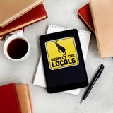 Respect the Locals Mountain Goat Sticker - Funny PNW Nature Decal