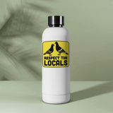 Respect the Locals Pigeon Sticker - Funny Bird Quote Decal