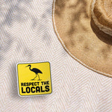 Respect the Locals Sandhill Crane Sticker - Funny PNW Birding Decal