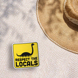 Respect the Locals Sea Monster Sticker - Funny Cryptid Decal