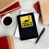 Respect the Locals Sea Monster Sticker - Funny Cryptid Decal