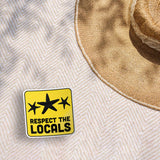 Respect the Locals Starfish Sticker - Funny Beach Decal