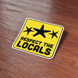 Respect the Locals Starfish Sticker - Funny Beach Decal