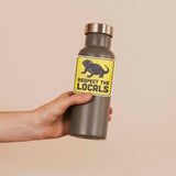 Respect the Locals Texas Horned Lizard Sticker - Funny TX Decal