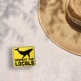 Respect the Locals Whale Sticker - Funny Beach Decal
