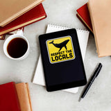 Respect the Locals Whale Sticker - Funny Beach Decal