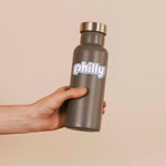 Cute Retro Philly Decal on Water Bottle