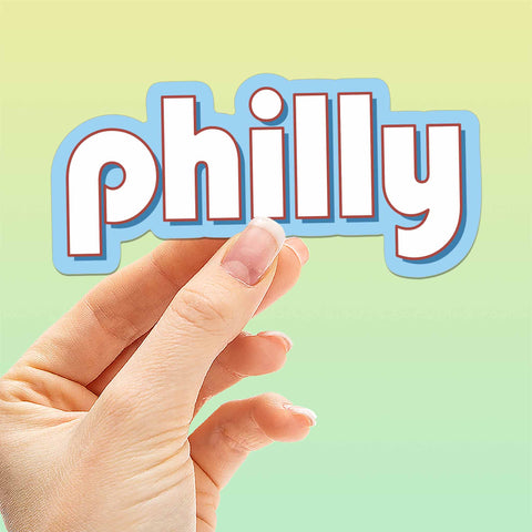 Retro Philly Sticker - Cool Philadelphia Stickers for Hydroflask Water Bottle - Cute Pennsylvania Decal for Laptop - Philly Gifts