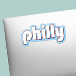 Cute Retro Philly Sticker on Laptop