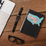 100th Anniversary Route 66 Sticker - Retro USA Road Map