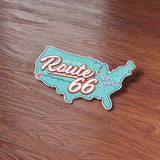 100th Anniversary Route 66 Sticker - Retro USA Road Map