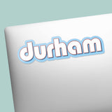 Retro Durham North Carolina Sticker - Cool NC Decal