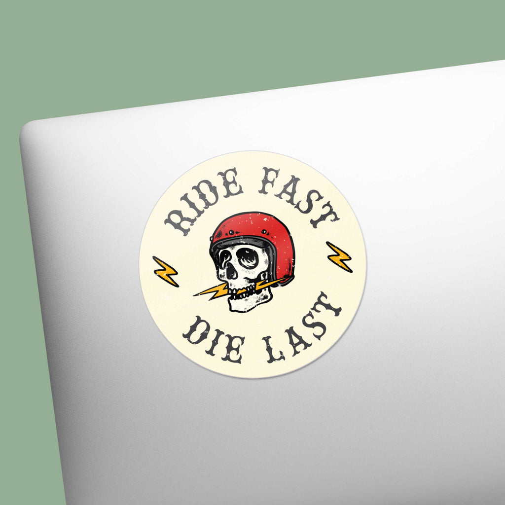 Sticker Say Your Last Ride Ride Fast, Die Last Classic Motorcycle Helmet Sticker - Vintage Cruiser ...