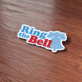 Ring the Bell Philadelphia Sticker on Wood Background