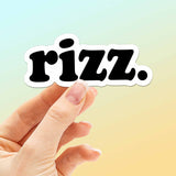 Rizz Sticker - Funny Quote Decal for Water Bottle