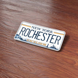 Rochester NY Sticker on Wood Desk in Office