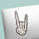 Rock On Skeleton Hand Sticker